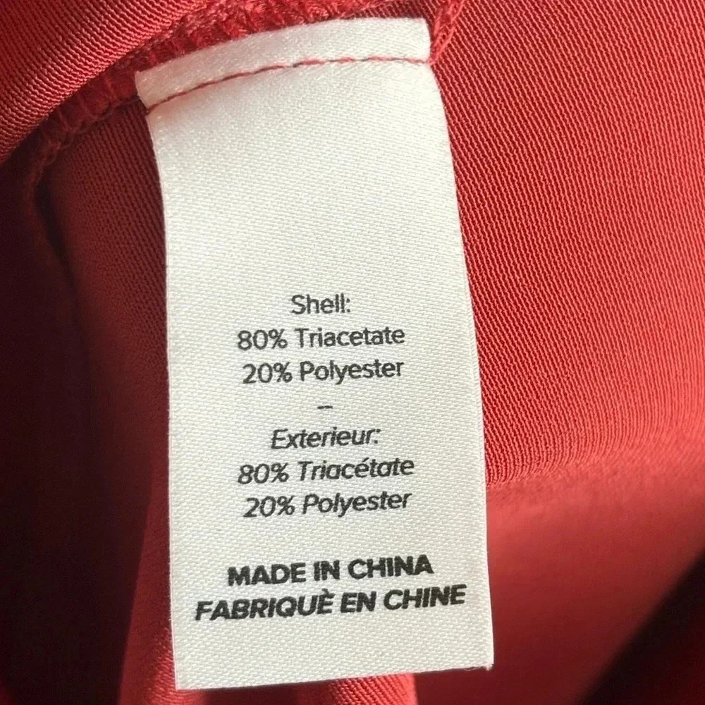 Cinq a Sept 5a7 SATIN RUTHY PANT Pleated Front Zip Closure Straight leg Size 4 - Picture 15 of 16